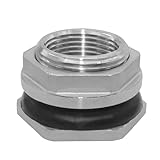Beduan 1' Female Bulkhead Water Tank Connector Stainless Steel Thru-bulk Fitting