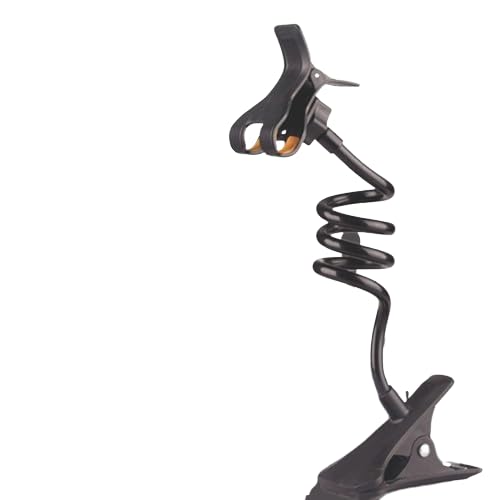 Generic Smartphone Tripod Stand Cell Phone Mount Adjustable Desk Clamp White 001
