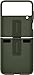 SAMSUNG Galaxy Z Flip4 Silicone Cover with Ring, Protective Z Flip 4 Phone Case with Phone Ring, Matte Finish, Handheld Design, US Version, Green with Cleaning Cloth for Samsung Z Flip 4