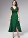 Miusol Encaje Gasa Alto Bajo Noche Vestido Largo para Mujer Verde Large