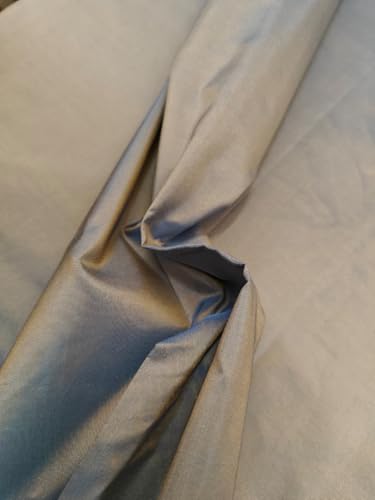 Taffetas satin de soie bleu or pour vêtement structuré chic TAF362延
