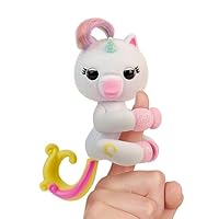 Fingerlings 2023 New Interactive Baby Unicorn Reacts to Touch – 70+ Sounds & Reactions – Lulu (White)