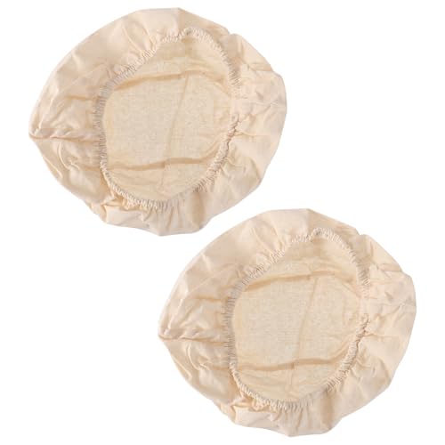 Beavorty Juego de 2 Fundas de Algodón Transpirable para Cesta Ovalada de Fermentación de Pan 25x15x8 Cm, Accesorio Reutilizable para Hornear y Cocina, Adecuado para Masa y Fermentación