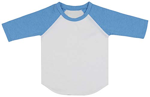 Image of ToBeInStyle Kids Boys Girls Cotton Jersey Contrast Raglan V-Neck Tee T-Shirts