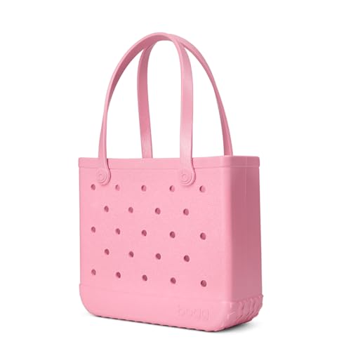 Image of BOGG BAG Medium Tote - 15 inch x 12.5 inch x 5 inch - Durable, Washable, Tip-proof - Beach, Pool, Boat, Work, Sports (Bubblegum Shimmer)