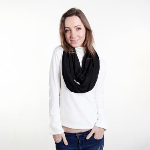Fashion Solid Versatile Infinity Circle Loop Scarves Lightweight Silk Scarf2