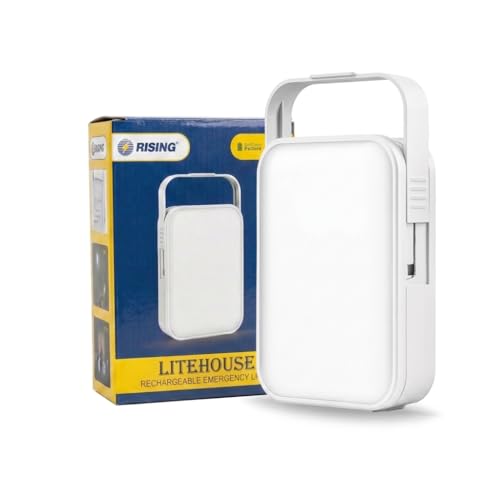 RISING LITEHOUSE Rechargeable Emergency Light for Home | 4000mAh ...