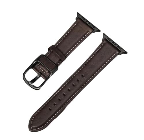Image of Vintage Leather Compatible Apple Leather Watch Bands for Apple Watch Ultra /Ultra 2 49mm 45mm 44mm 42mm Metal Connector Strap for iWatch Series SE 9 8 7 6 5 4 3