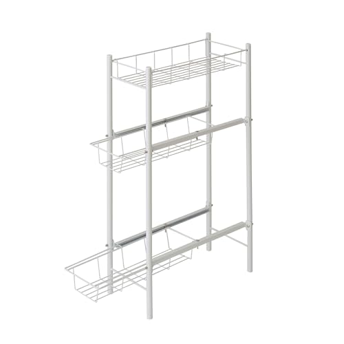 HEIAN SHINDO サイドラック 壁面収納ラック ホワイト 幅20×奥行43×高70cm LH-10 平安伸銅工業