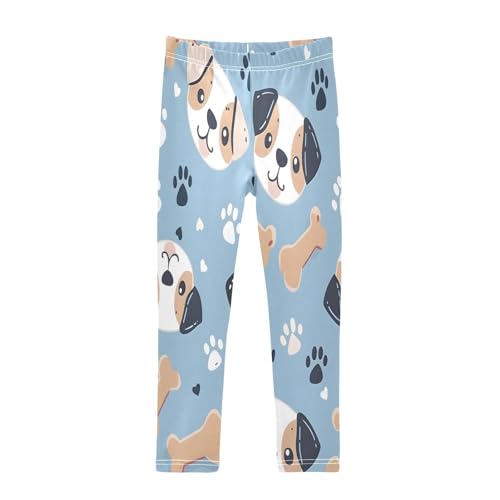 Toddler Girls Leggings Printed Yoga Pants Leggings Dogs Bones for Kids