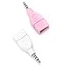 Aouzsta Converter 3.5mm Male AUX Plug to USB 2.0 Female Converter Adapter for Car Connector Accessories