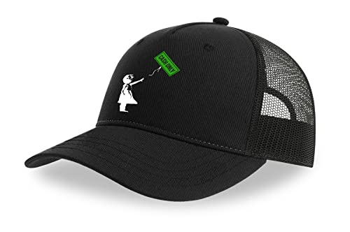 Casquette de camionneur anti transpiration coton noir visière incurvée