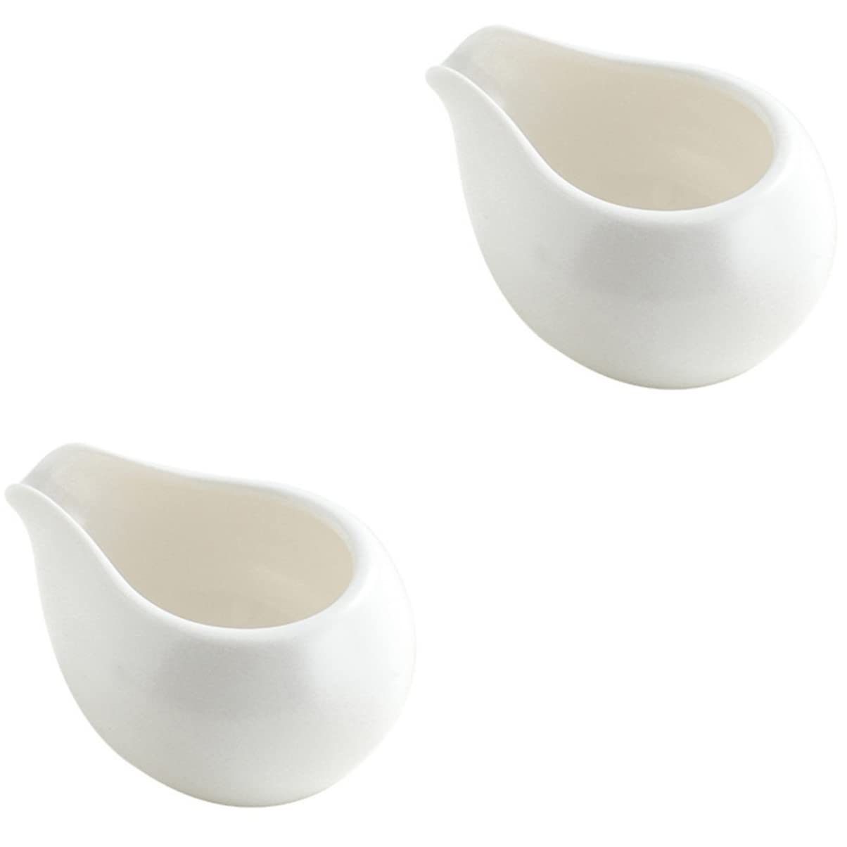2pcs Milk Sauce Kettle Coffee Milk Kettle Syrup Pitcher Small Sauce Pitcher Small Gravy Boat Milk Dispenser Small Milk Container Small Ceramic Pitcher Milk Pitcher with Handle