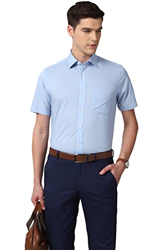 Image of Peter England Men's Cotton Solid Regular Fit Shirt