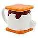 Disney Store Official Baymax S'More Disney Munchlings Baked Treats Mug, Big Hero 6, 455ml, Sculpted Stoneware Drinking Cup with Lid, Morning Brew Beverage Holder, Brown