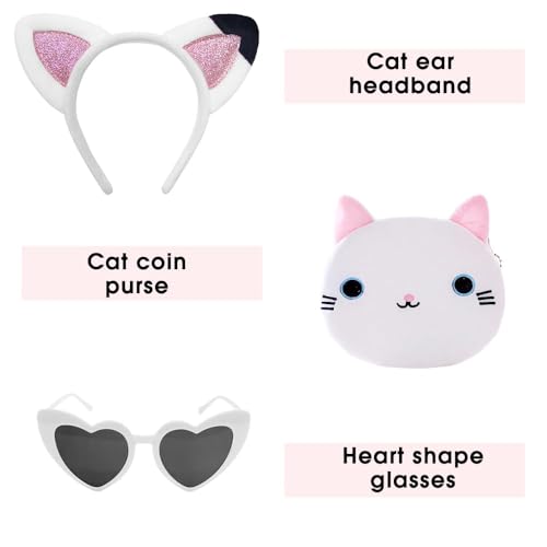 Disfraz completo de gato blanco y negro para niñas miniatura 4