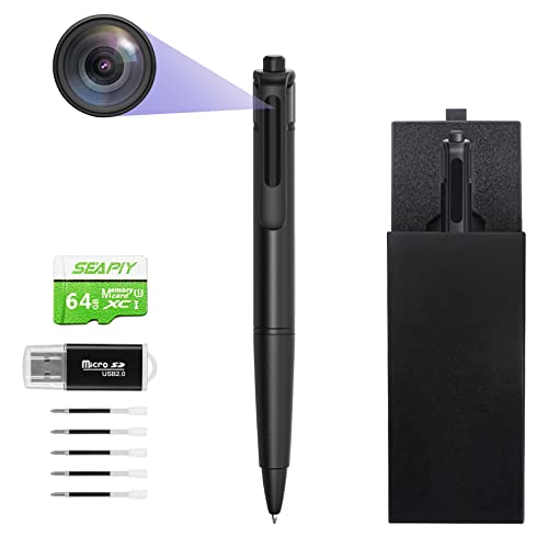 Sheawasy Hidden Camera Pen Spy Camera Pen 2K Qhd Nanny Cam With 64Gb Pen Camera Spy 2K Video And 4K Photo Taking For Meeting Home Security Classroom Learning #TOP2