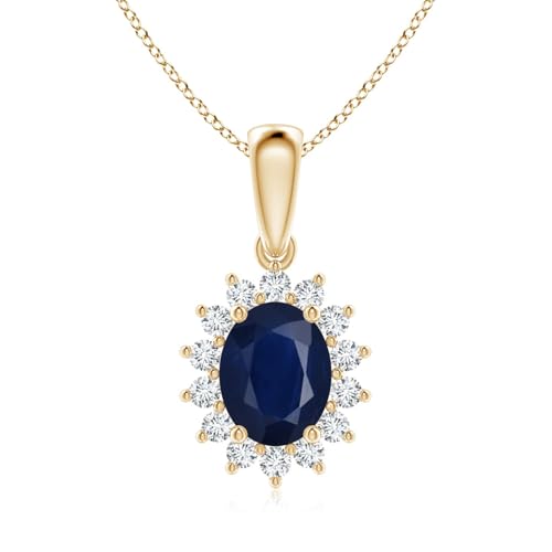 Angara Natural Blue Sapphire Pendant for...