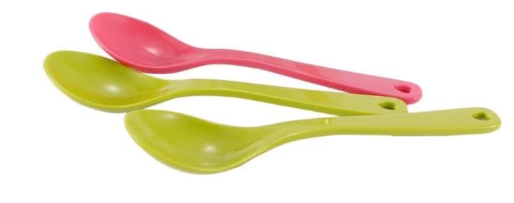 Nimbose® Plastic Masala Spoon for Small Containers, Multipurpose Spoon for Dispensing Tea, Coffee, Sugar, Condiments & Spices, 11.5 cms (Multicolor, Set of 12 Kids Spoons) 1