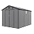 Plastic Storage Shed 8x10 FT, Resin Tool Shed with Lockable Doors, Window and Floor for Backyard Garden Patio, Dark Gray