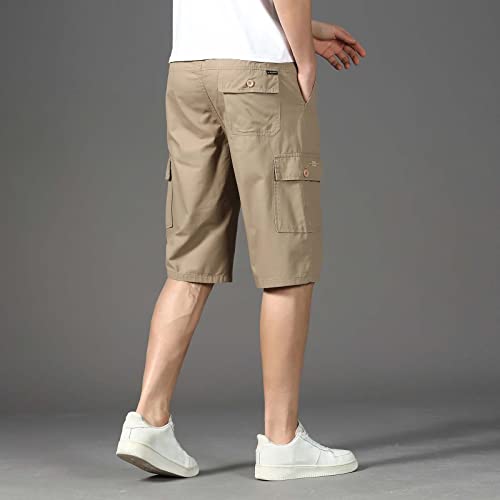 Short Cargo Multipoches en Lin avec Coupe Ample Style Jean Baggy - 4