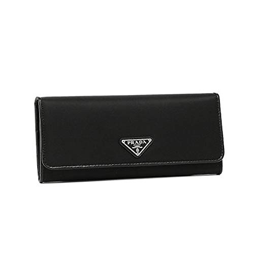 Prada Women's Nylon Logo Long Black Wallet 1Mh132 #TOP1