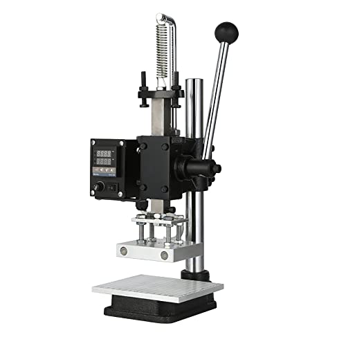5x7CM Hand Press Hot Foil Stamping Machine Electric Heat Embossing Machine for Paper Leather Craft Wood Logo