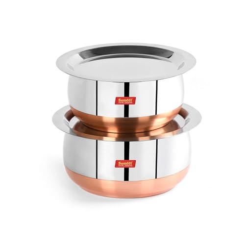 Sumeet Copper Bottom Belly Shape Pot Set