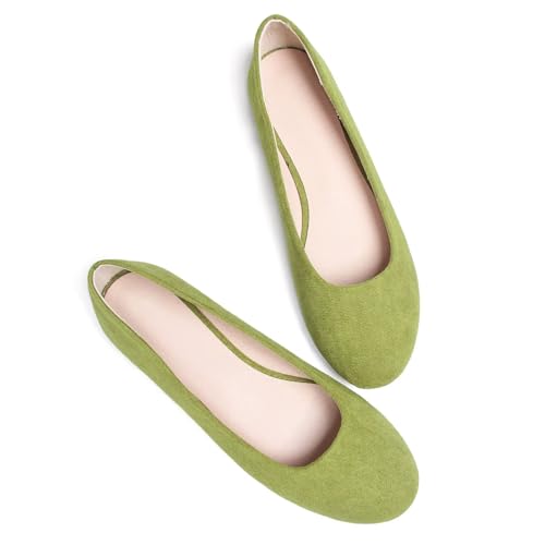 Image of Dear Time Women's Flats Comfortable Slip On Ballet Flats Soft Solid Casual Shoes