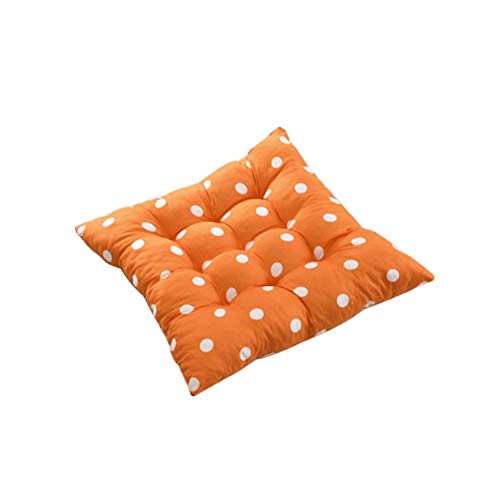 heDIANz Chair Seat Pad Mat Dots Design Wear Resistant Square Stuffed Sofa Cushion Decor Orange