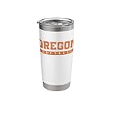Oregon Softball Orange Vintage Text Stainless Steel Insulated Tumbler