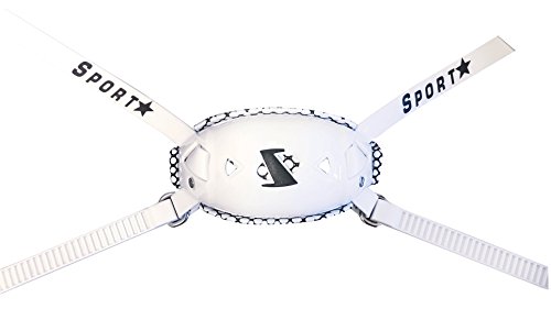 SportStar Victory Regular FlexStrap T-Rex Hurricane Gel Chinstrap (White, L XL)