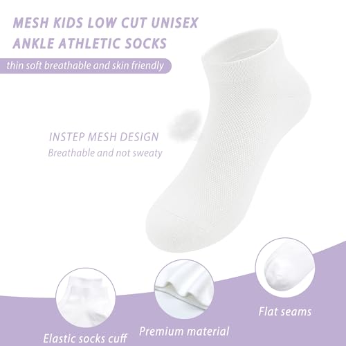 SERISIMPLE Viscose Bamboo Mesh Kids Low Cut Socks Unisex Child Ankle Athletic Socks Non Slip Breathable Boy Girl 5 Pairs2