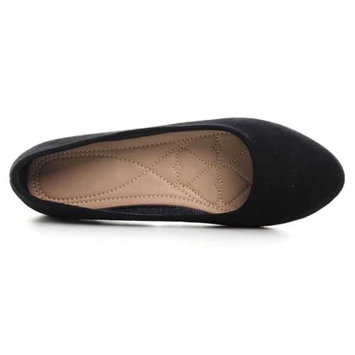 Image of Dear Time Women's Flats Comfortable Slip On Ballet Flats Soft Solid Casual Shoes