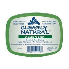 Clearly NaturalBar Soap Glycerine Aloe 4 Oz