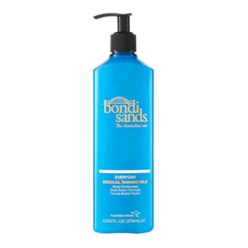 Bondi Sands Everyday Gradual Tanning Milk - Sinnlicher Kakaobutterduft - Schöne, Natürlich Wirkende Bräune, Selbstbräuner in Salonqualität für Streifenfreies Tanning, 375 ml
