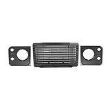 PSYHFSPO Racing Grills Compatible with Land Rover Defender 90 110 130 1990-2016 Accessories Front Bumper Grille Auto Parts Car Styling(Style 2 matt Black)