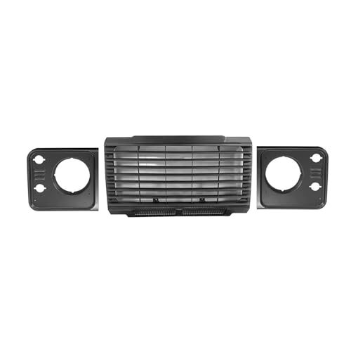 PSYHFSPO Racing Grills Compatible with Land Rover Defender 90 110 130 1990-2016 Accessories Front Bumper Grille Auto Parts Car Styling(Style 2 matt Black)