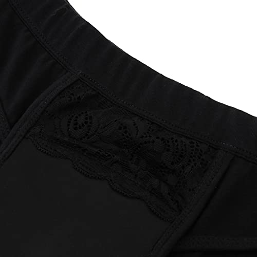 NC Men's Crossdressing Apparel Cueca masculina Gaff para roupa íntima transgênero - preta, G