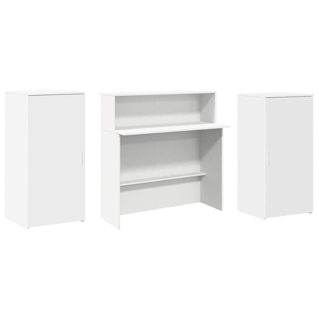 Genérico Mostrador de recepción Blanco 200x50x103,5 cm Madera ingeniería, Escritorios Blanco,3324214