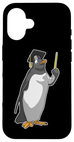 ペンギン 先生 指示棒 学校 スマホケース iPhone 16 用