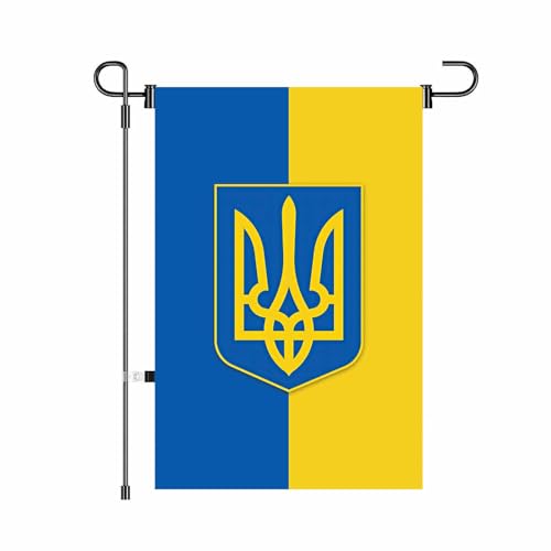 Ukraine Flag Ukrainian Garden Flag 12.5x18 inch Double Sided Outdoor Yard Decorative National Flag (Garden Flag)