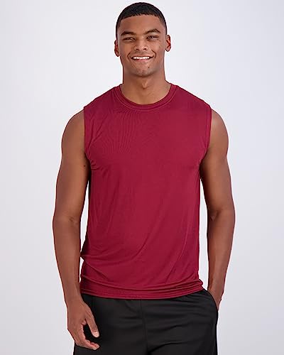 Real Essentials Men'S Dry Fit Jersey Sleeveless Tank Top Muscle Yoga Active Men Basketball Beach Gym Workout Running Fitness Athletic Gym Bodybuilding Undershirt Tee T-Shirt thumb #1