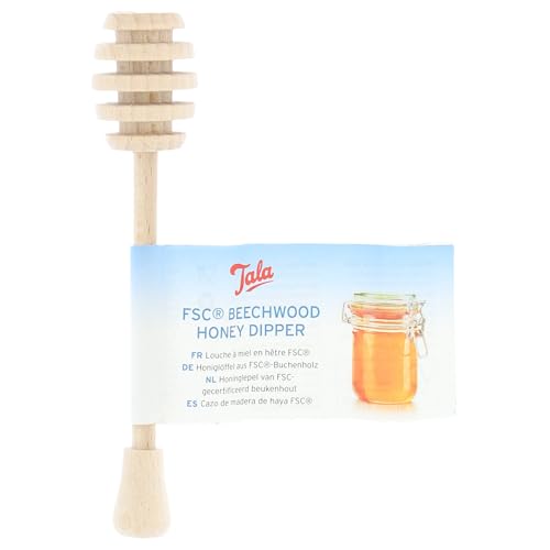 Tala Cuillere a Miel en Bois de Hetre FSC Couleur Beige Pour Miel et Preparations Maison Facile a Utiliser et Simple a Nettoyer