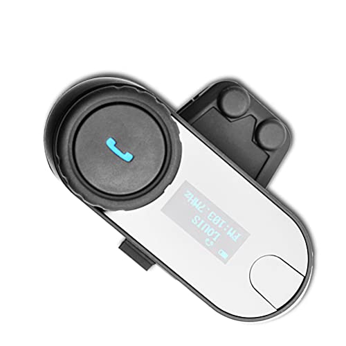 Fone de ouvido para capacete de motocicleta com tela de LCD Intercomunicador para capacete de respos