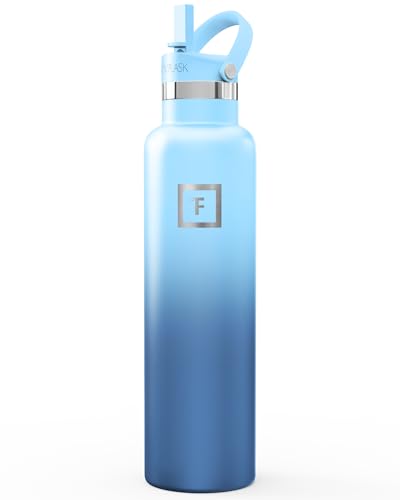IRON FLASK Gourde Isolation 24 Oz Inox Paille Anti-Fuite