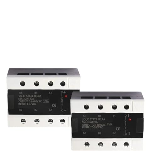 Relais à semi-conducteurs triphasé SSR 80A commande AC-AC pour chauffage et moteur