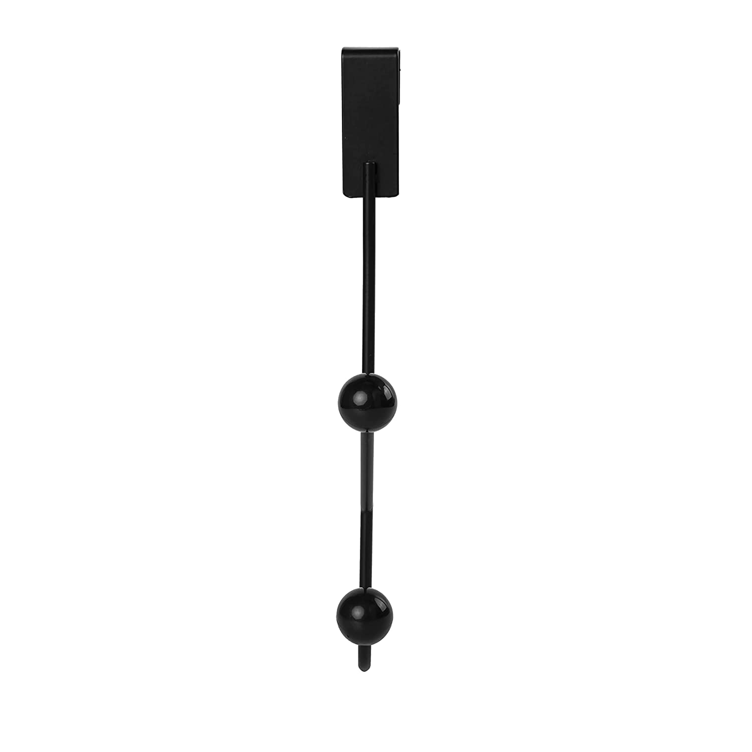 WOTOFY Door Hanger for Cloth Hanging Multifunctional Metal Chrome Finish Door Hook Organizer for Clothes Towel Coat Hanging Hook (2 Hook - Black) 2