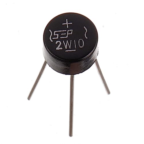 BOJACK 2W10 2 A 1000 V Diodos rectificadores de puente Axial 2W10 2 amperios Diodos electrónicos de silicio de onda completa de 1000 voltios (paquete de 30 piezas)