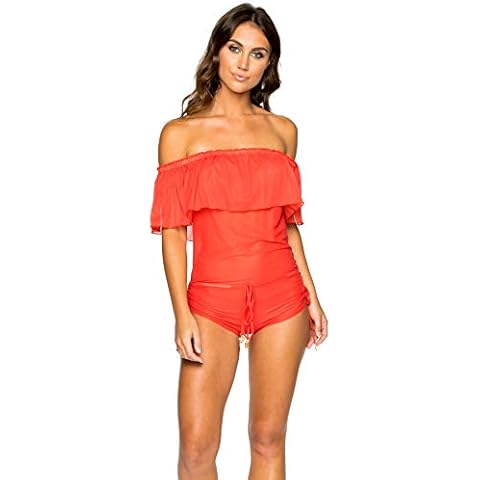 Luli Fama Women's L548833 Swimwear Cover-Up, Girl on Fire, S Cover